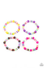 Load image into Gallery viewer, Starlet Shimmer Wooden Beads with Multicolored Accent Bracelets
