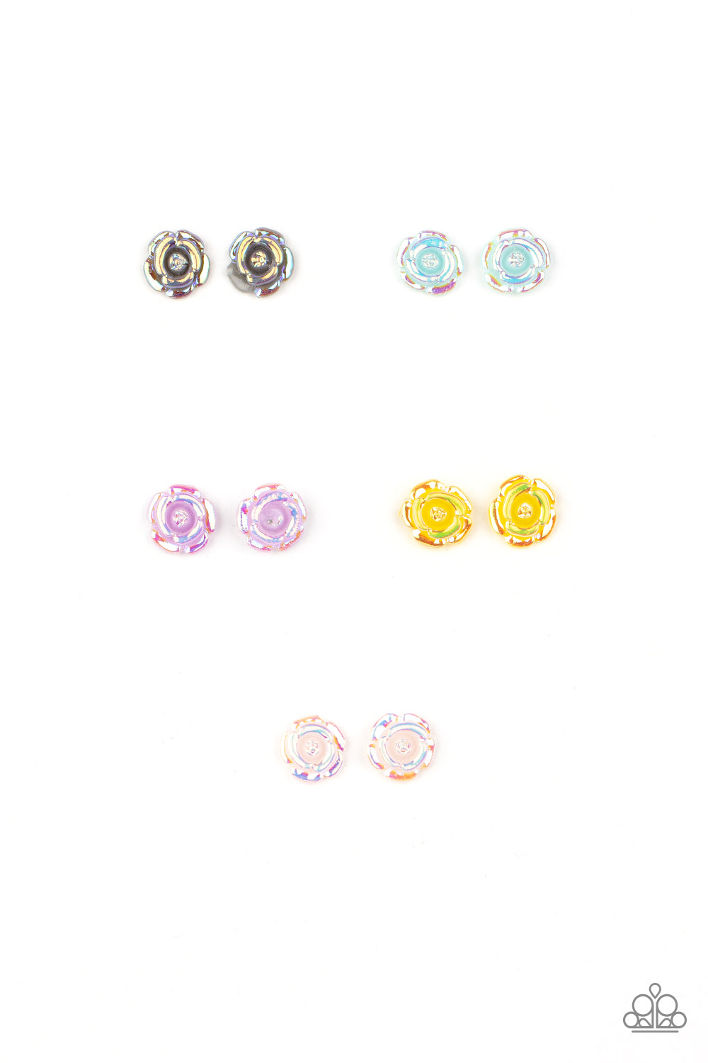 Starlet Shimmer - Iridescent Flower Earrings