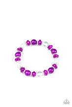 Load image into Gallery viewer, Starlet Shimmer Glassy Bead Silver Studded Accent Bracelets

