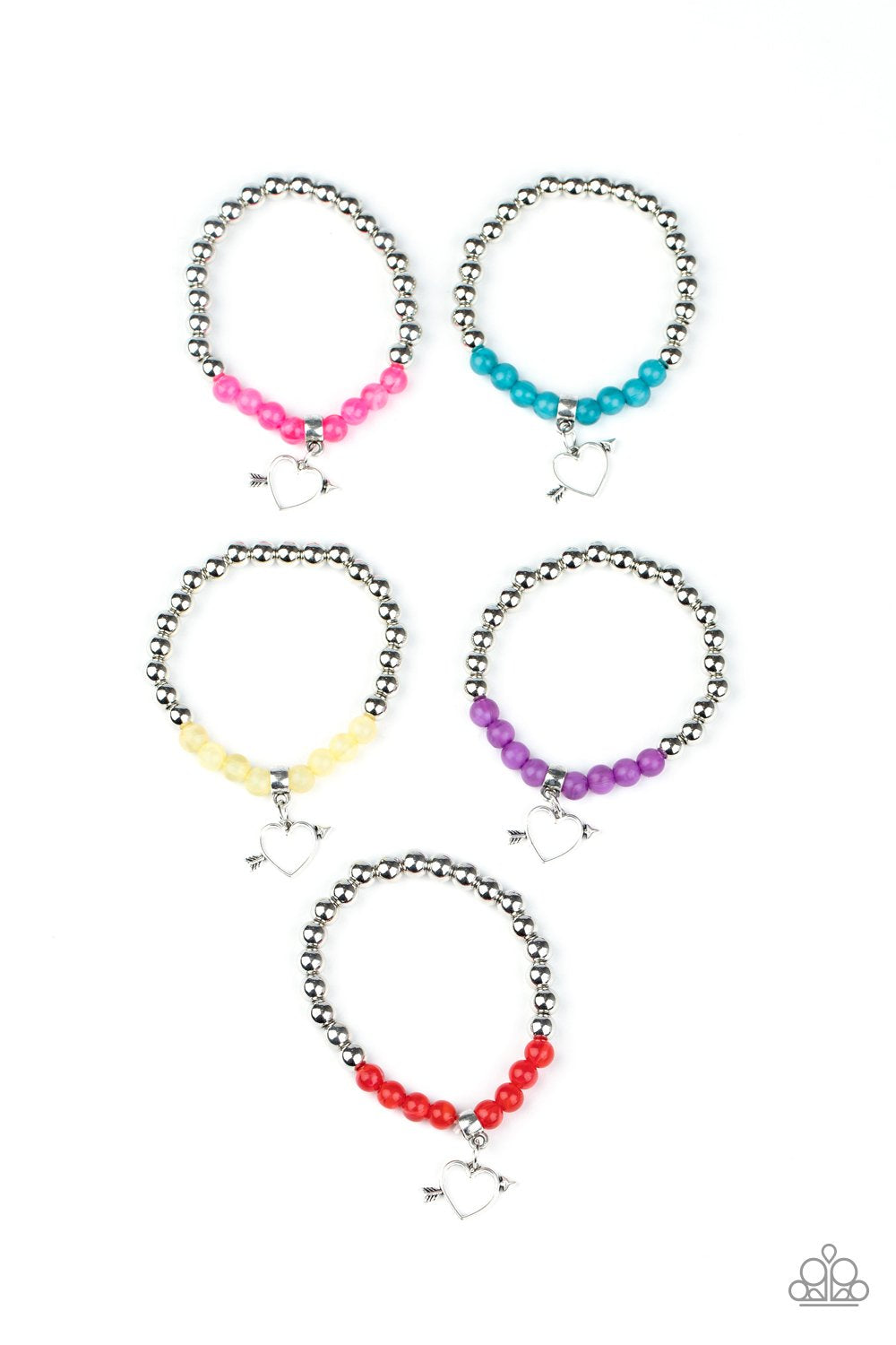 Starlet Shimmer Flirty Heart Charms with Arrow Bracelets