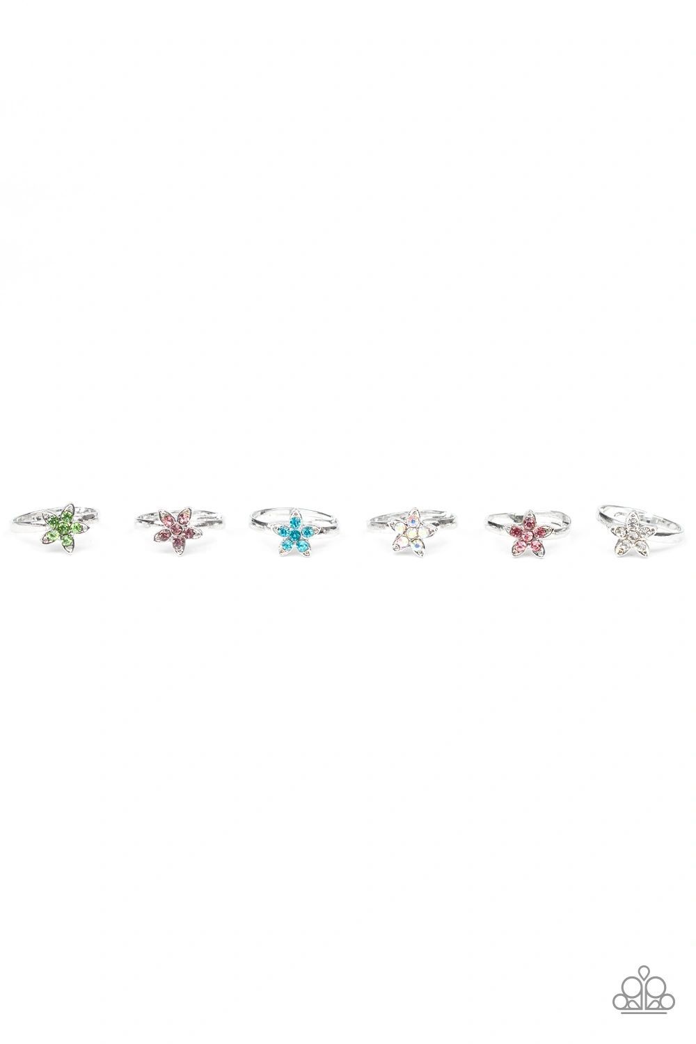 Starlet Shimmer Glittery Flower Rings