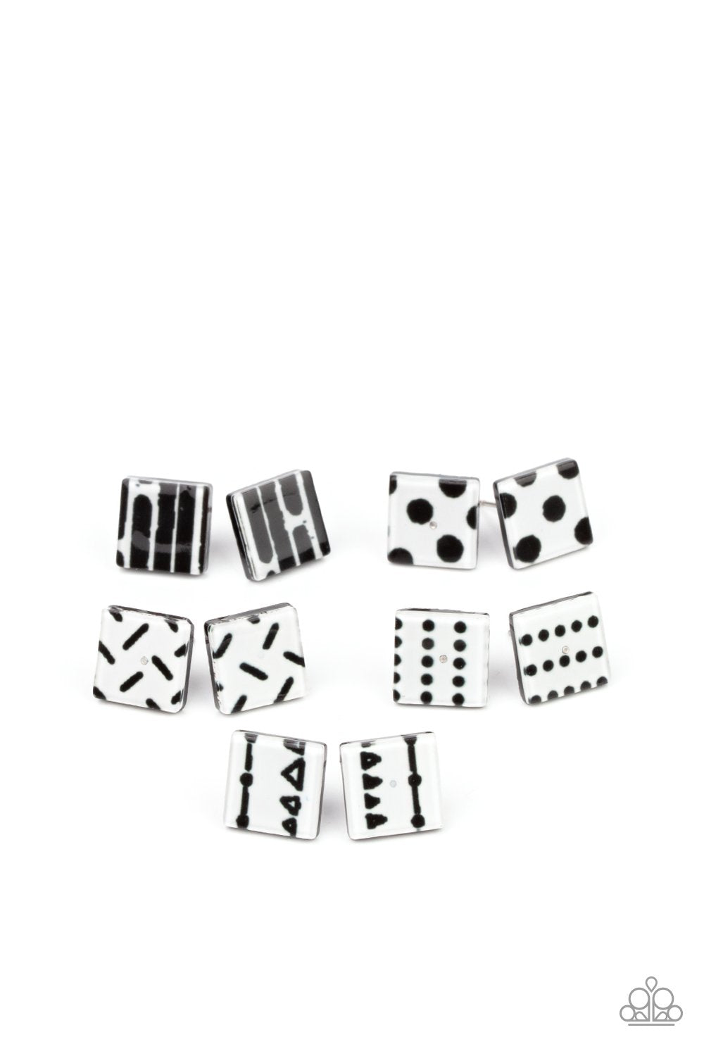 Paparazzi ♥ Starlet Shimmer Earring Kit - Black and White