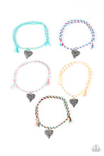 Load image into Gallery viewer, Starlet Shimmer Braided Heart Charm Bracelets
