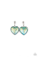Load image into Gallery viewer, Starlet Shimmer Mermaid Scale Heart Earrings

