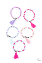 Load image into Gallery viewer, Starlet Shimmer Silver Hearts and Colorful Tassel Bracelets
