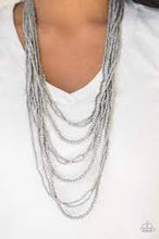 Load image into Gallery viewer, Totally Tonga - Silver Seed Bead necklace
