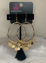 Load image into Gallery viewer, Speed of Spotlight- Gold hoop earrings
