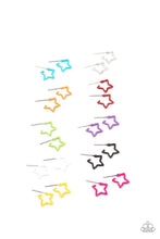 Load image into Gallery viewer, Colorful Star Children's Hoop Earrings - Paparazzi Starlet Shimmer
